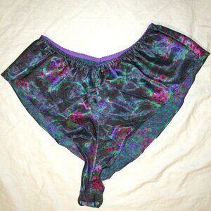 Vintage 90s Victoria's Secret Gold Label Shiny Satin Flutter High Cut Panty Sz M